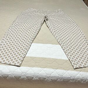 Talbots white and mocha pants